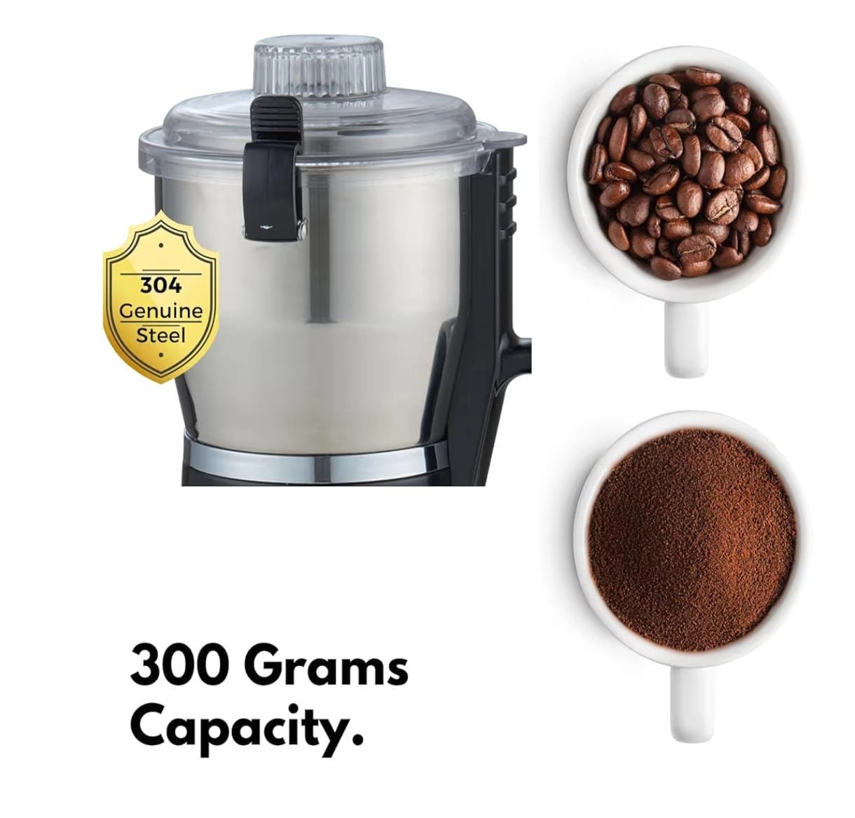 Spice Grinder - Stainless Steel 3-Speed