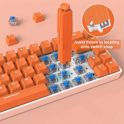 2-in-1 Keycap Switch Puller - 304 Stainless Steel Blue