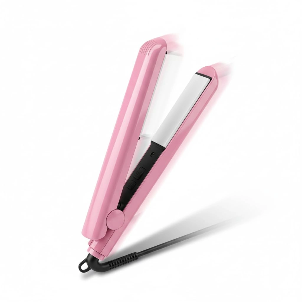 Mini Hair Straightener - Travel-Friendly Ceramic Blue