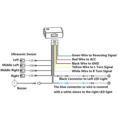 Ultrasonic Blind Spot Monitoring System Kit