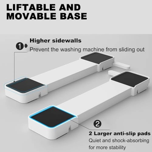 Washing Machine Refrigerator Roller Base - 36 high-quality rubber wheels 54 cm to 70 cm