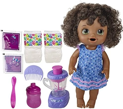 Baby Alive Magical Mixer Baby - Blueberry Blast Black Hair Ages 3+