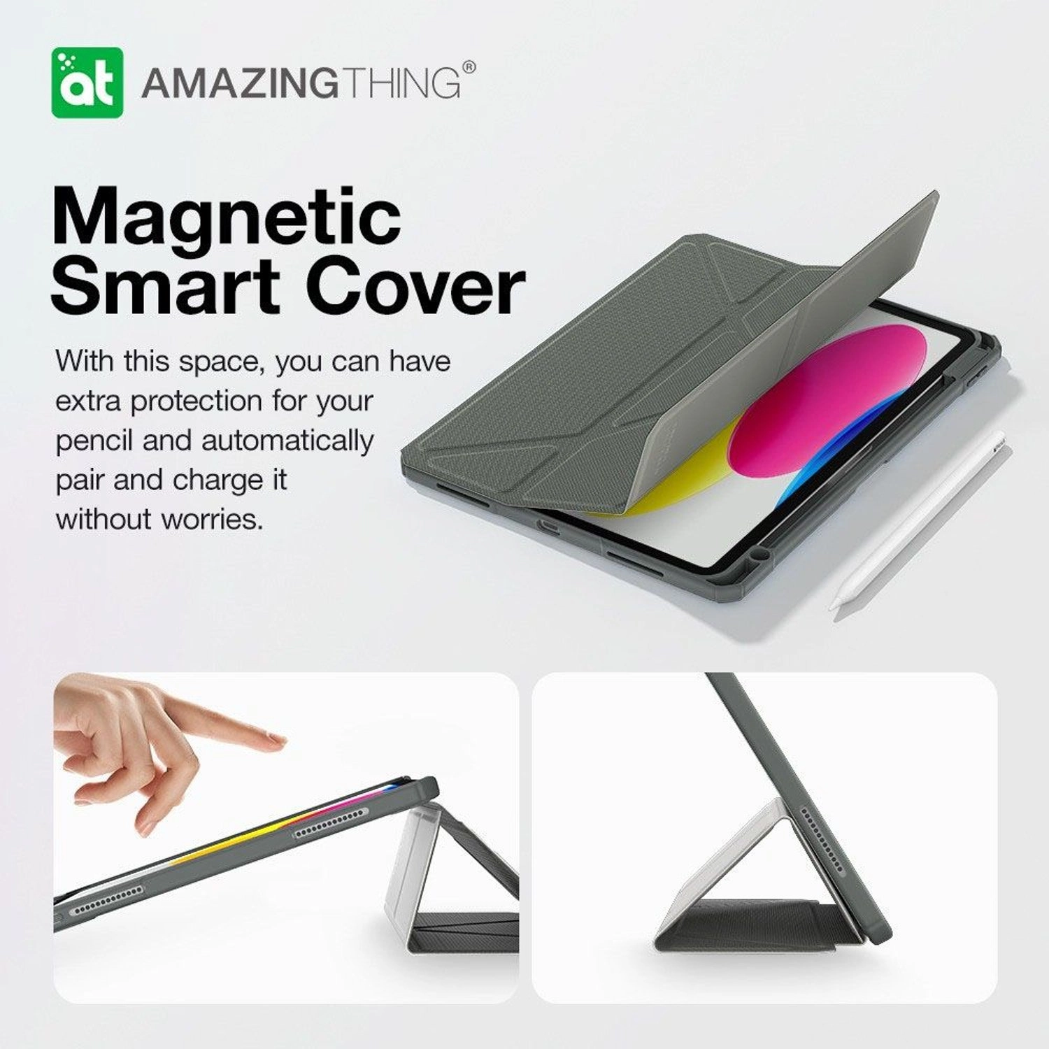 Titan Pro Folio Case with Built-in Apple Pencil Space for iPad 10.9-inch (10th Gen)