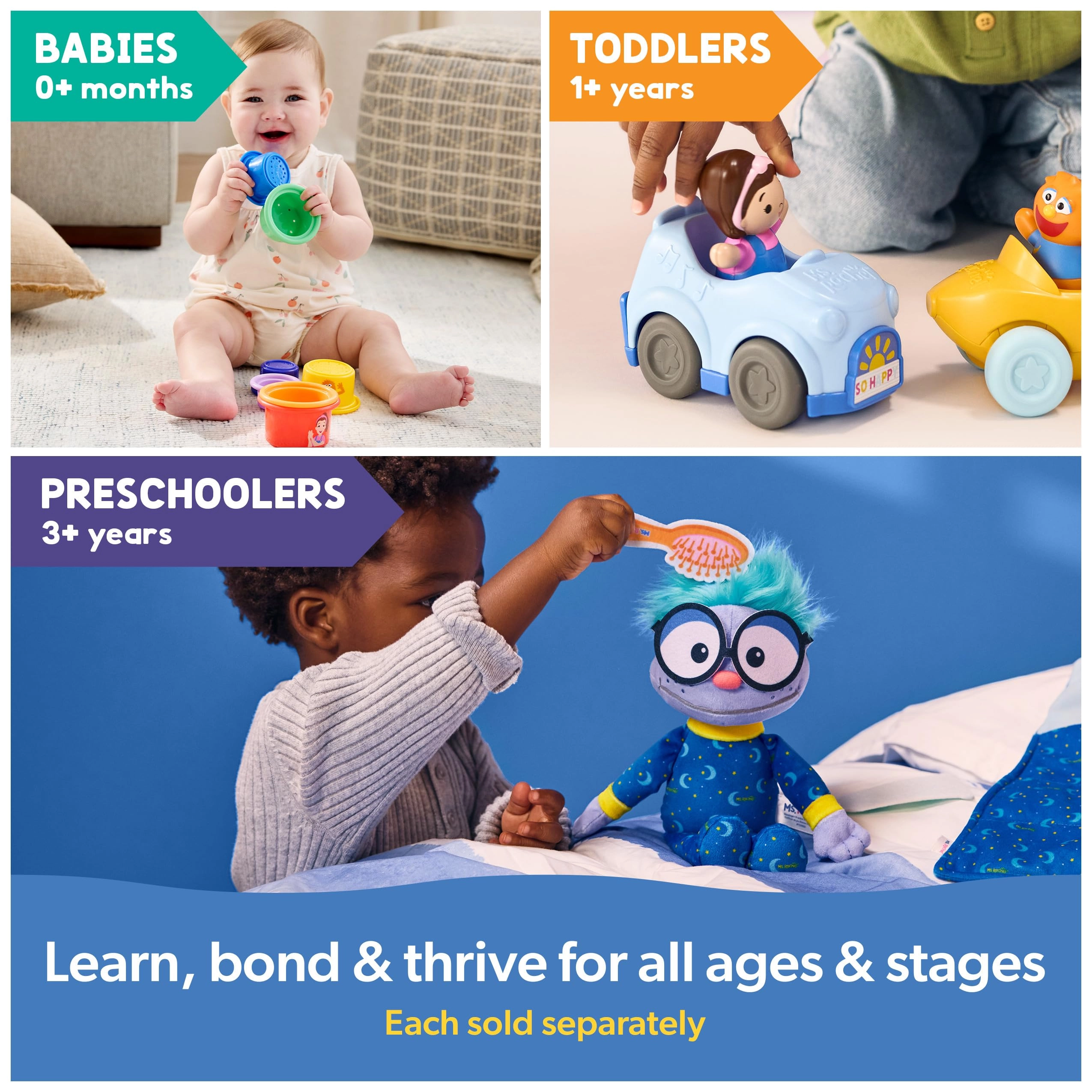 1-2-3 Roll! - Pull Back Car Ages 1-3Y+