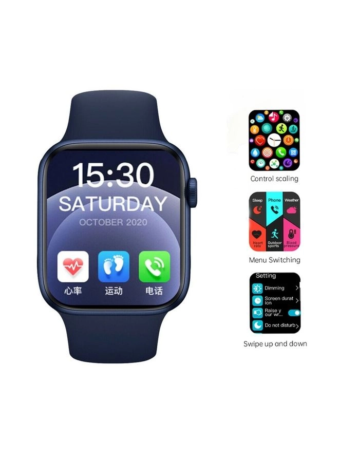 SMART WATCH - 44 mm Blue/White Earbuds