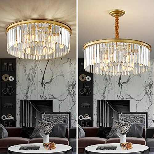 Modern Crystal Chandelier - Dimmable