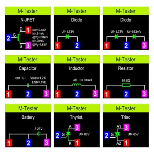 LCR-TC1 - 1.8" TFT LCD Multimeter Transistor Tester