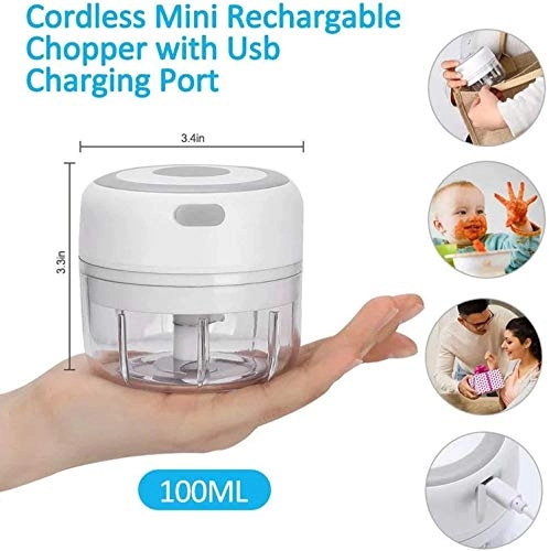 Mini Food Chopper - 100ml USB Rechargeable
