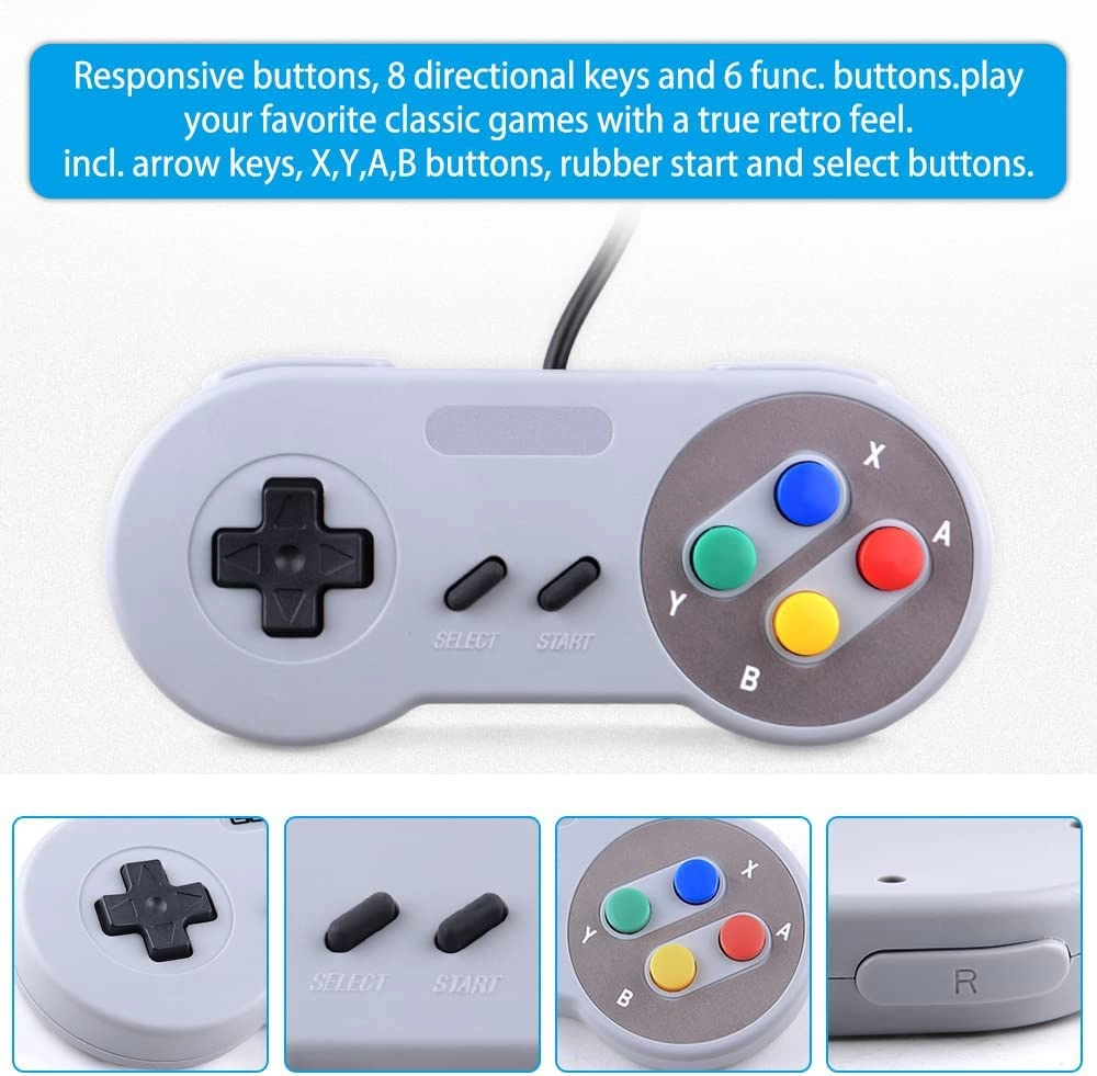 DVOZVO USB Controller - Grey PC Raspberry Pi 3 Retropie
