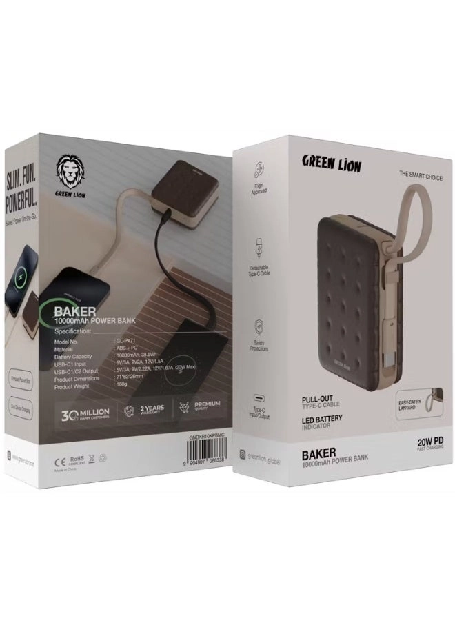 Baker PD - 10000 mAh 20 W Fast charging