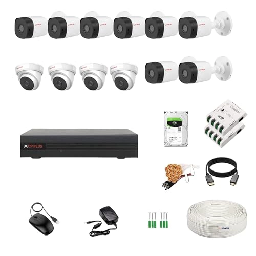 16 Channel DVR + 2.4MP Dome Camera + 2.4MP Bullet Camera + 4TB Hard Disk - 4TB + Copper Cable Roll + 8CH Power Supply + BNC & DC Combo Kit