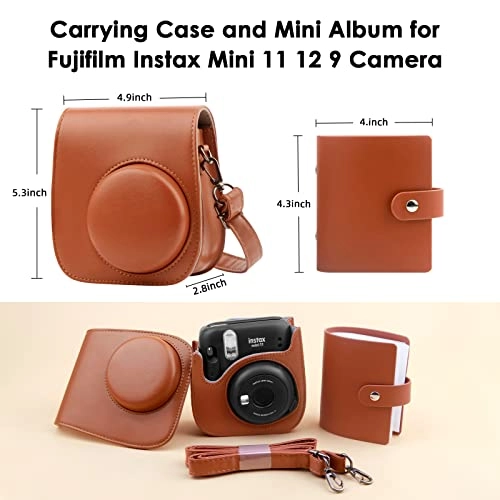 Camera Case - PU Leather Mini 11 + Photo Album - 52 pockets