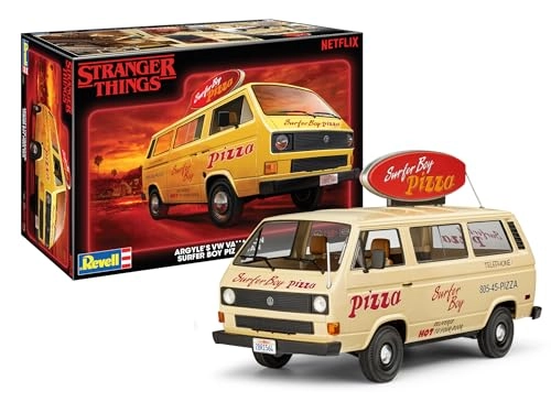 Stranger Things VW T3 Surfer Boy Pizza Van Model Kit (14559) - 1:25
