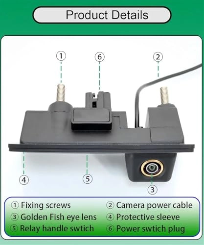 Rear View Camera - Night vision Wire AHD 720P