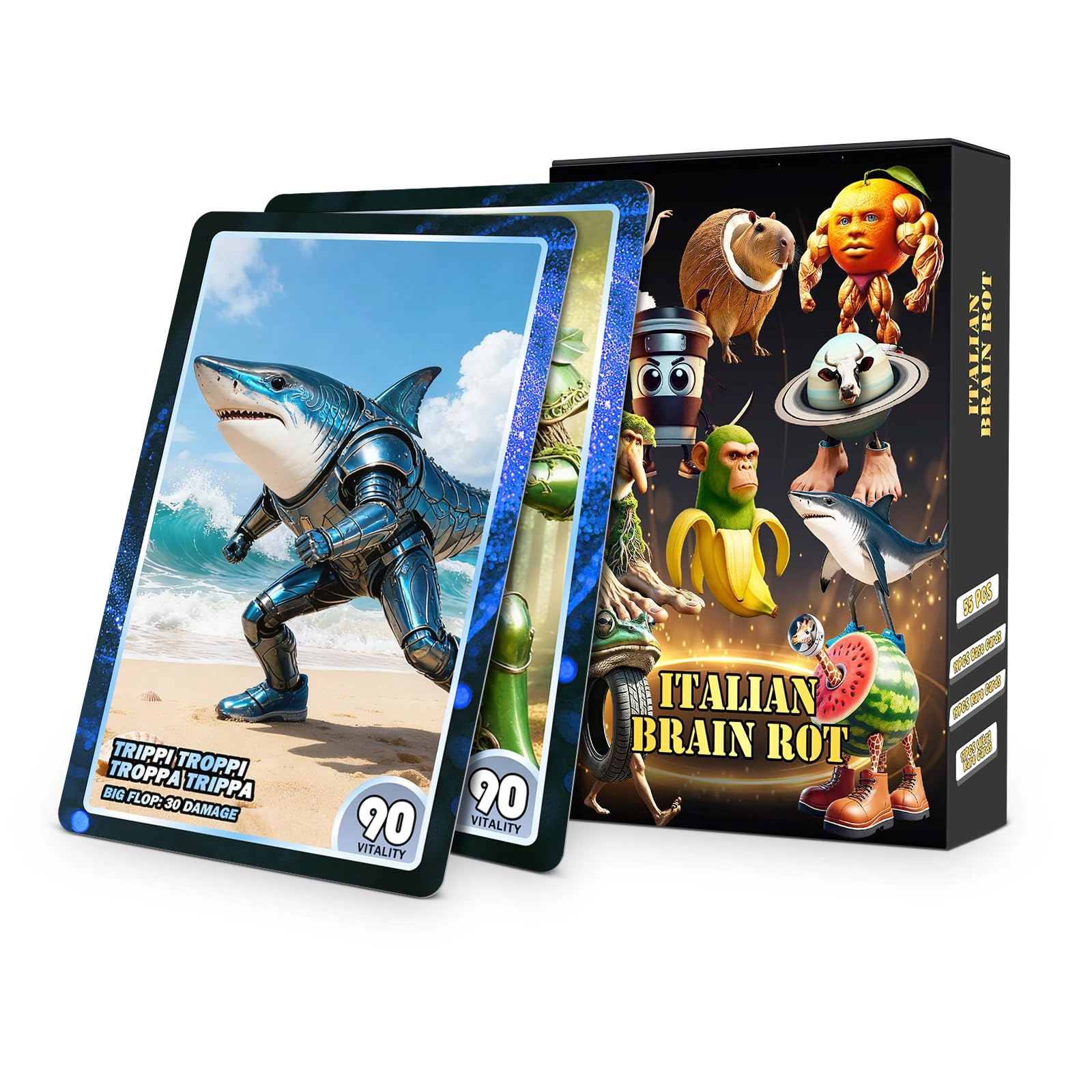 Rurulenlen Italian Brainrot Cards - 55pcs Colorful