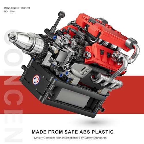 V8 Engine Model Kit (ZNKF-10204-0102) - 750Pcs That Works