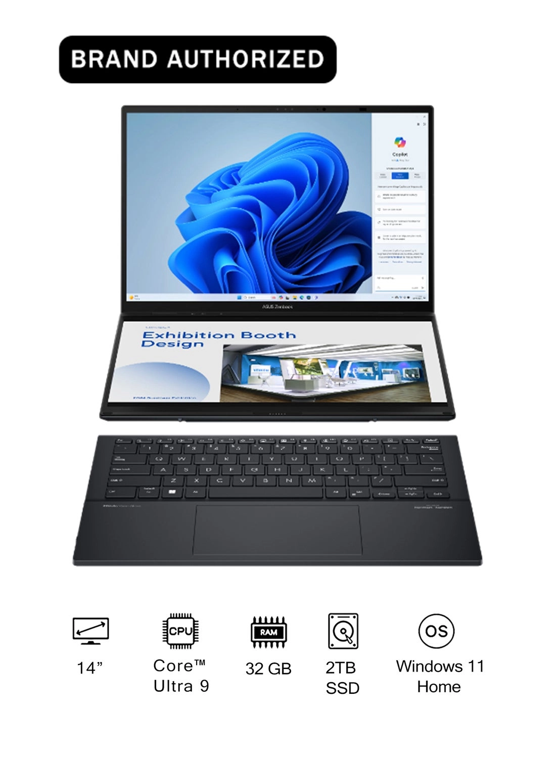 Zenbook Duo UX8406CA-IS99T - 14'' Core Ultra 9 285H 32GB DDR5 2TB SSD