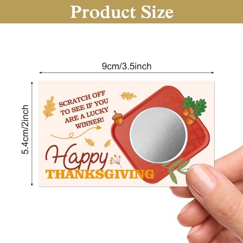 Thanksgiving Theme Scratch Off Games - Adult 50 pieces