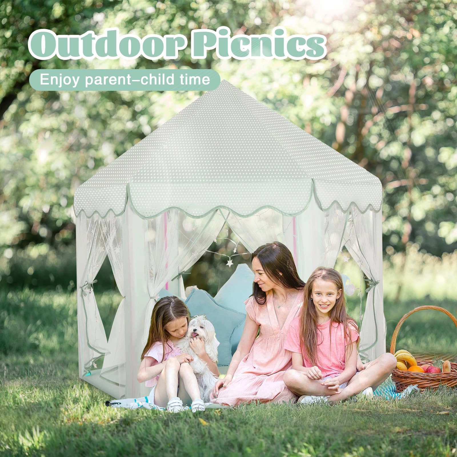 Princess Castle Tent - 52 inches x 48 inches x 52 inches Pink