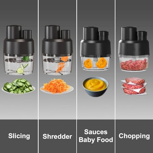 3 IN 1 Electric Food Chopper - 3.5 Cups