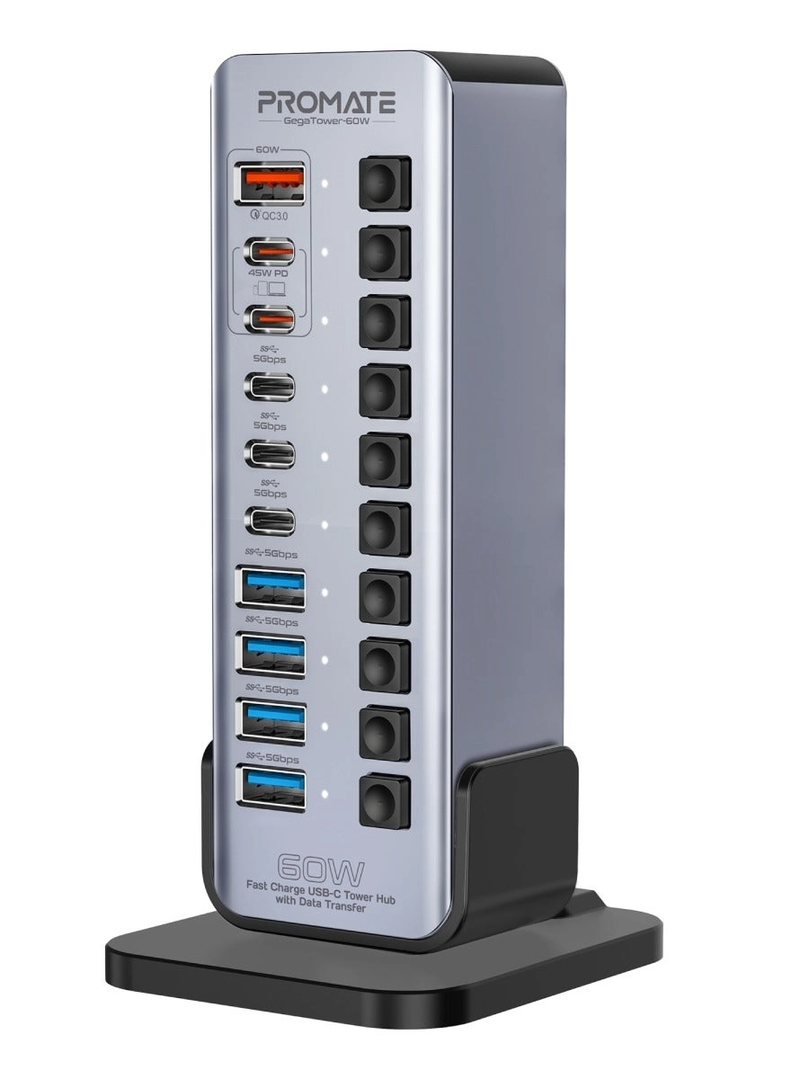 GegaTower-60W - 14-In-1 USB-C Tower Hub