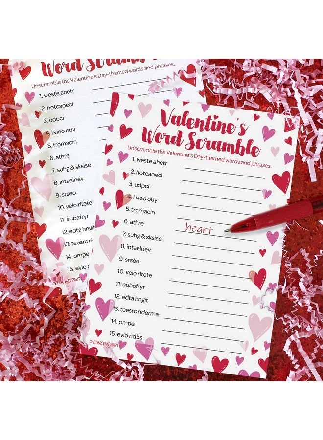 Valentine's Day Word Scramble Party Game