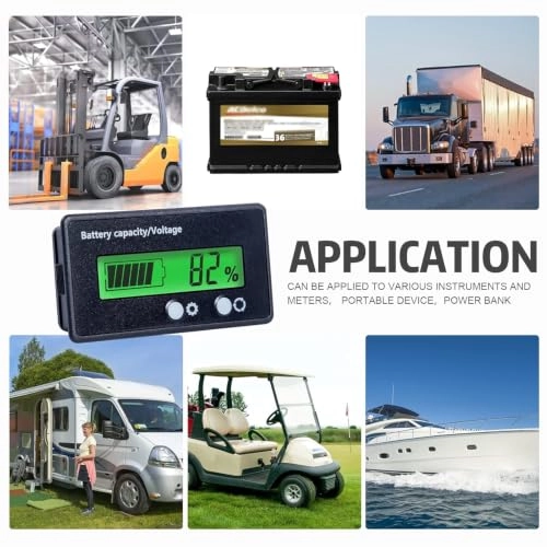 Battery Capacity Voltage Meter - 12V-84V LCD Alarm