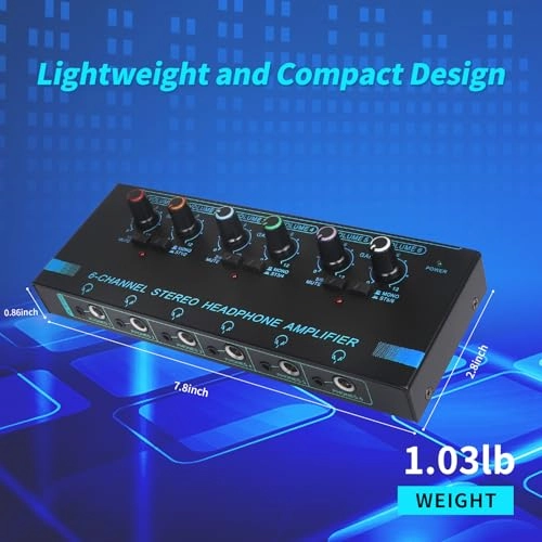 Headphone Amp Amplifier - 6-Channel