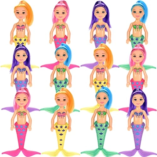 Liberty Imports Mermaid Dolls - 12 Pack Pretend Playset Bundle