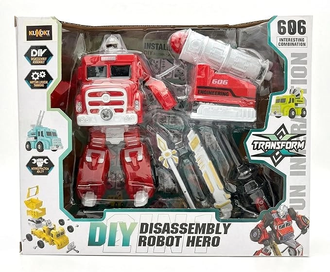 MotoyQi 606 Diy Disassembly Robot Hero - 2-IN-1