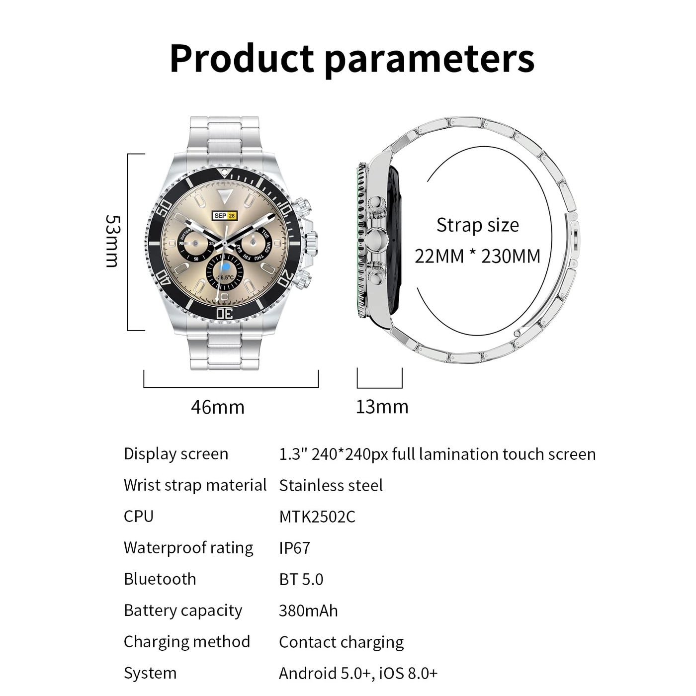 Smart Watch Stainless steel