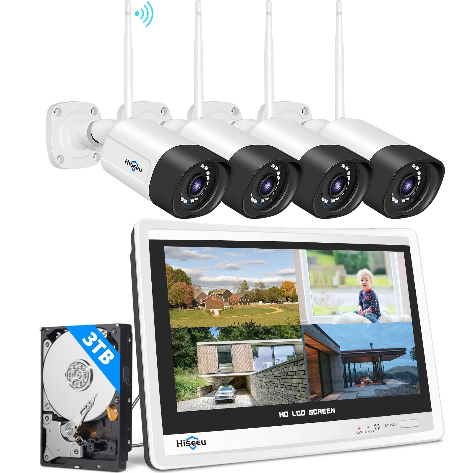 Wireless Security Camera System - 10CH