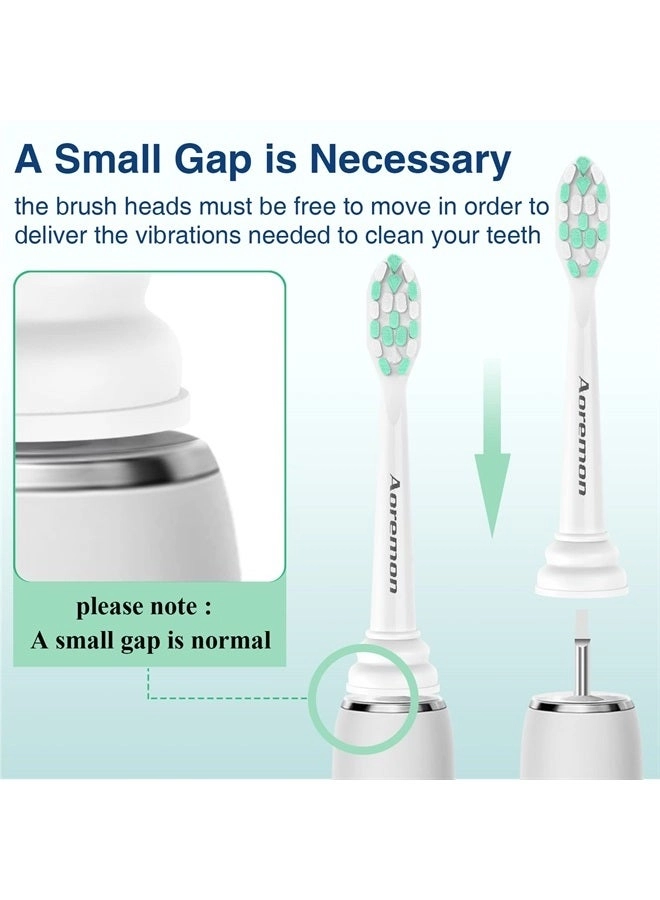 Replacement Brush Heads for Philips Sonicare - 10 Pack Blue and White