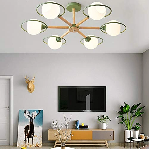 Farmhouse Wood Oak Chandelier