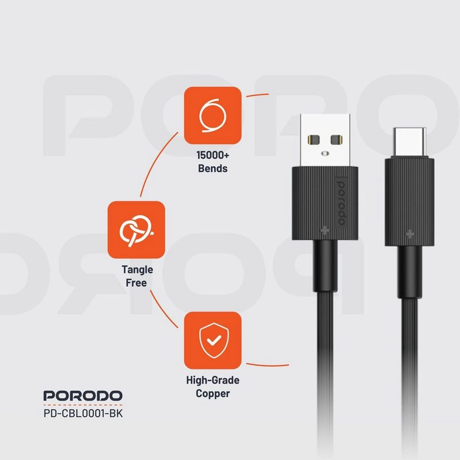 USB-A to Type-C Cable USB-A to USB-C 1.2m