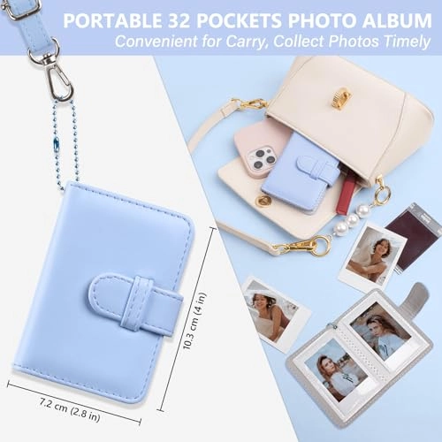Camera Case - Instax Mini 12 + Photo Album + Photo Frame + Stickers + Lens Filter + Selfie Mirror