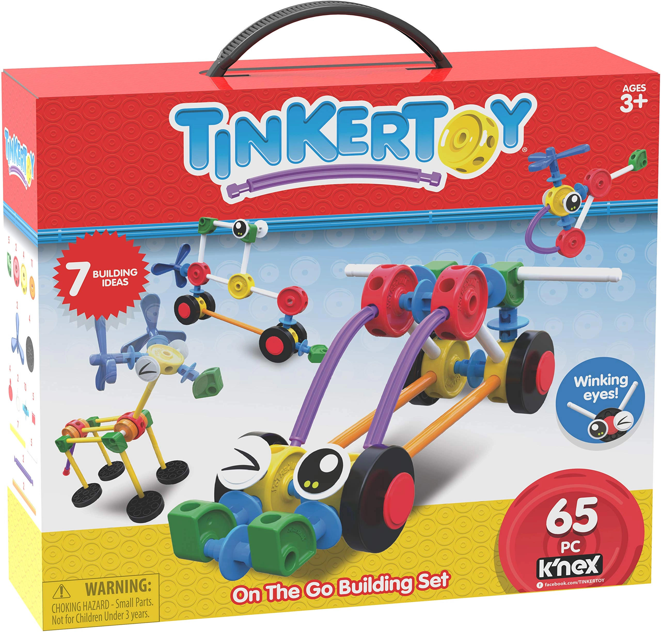 Tinkertoy On The Go Building Set - 65 pcs