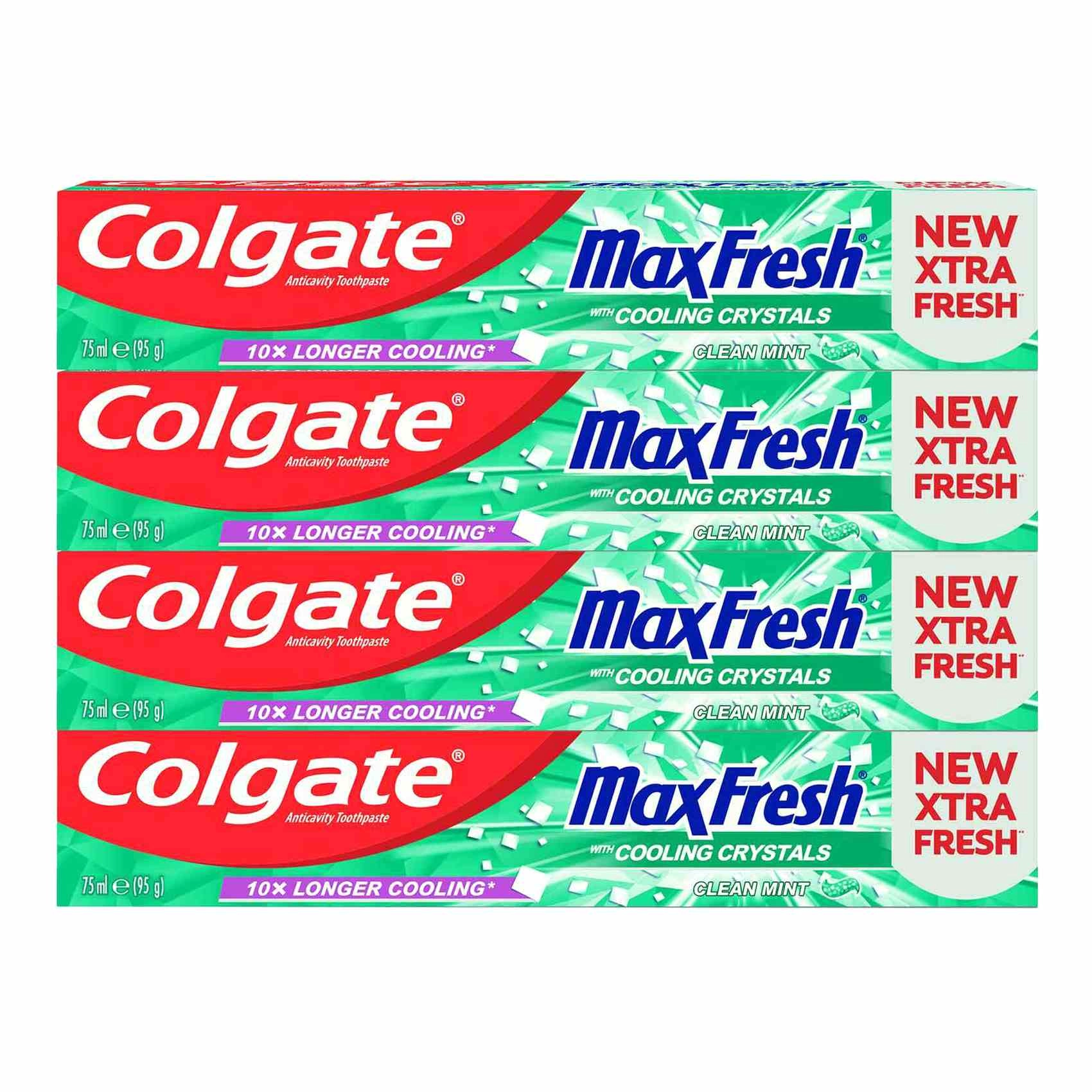 Colgate Maxfresh Clean Mint Toothpaste 4 x 75ml