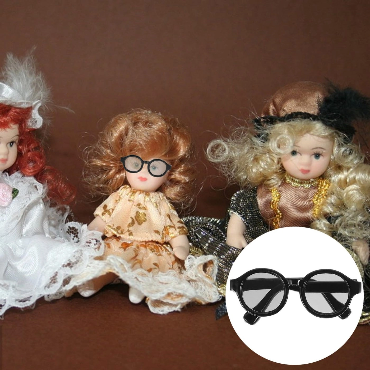 Doll Glasses - 1.85"L 1 2 pairs little_kid 4.70X4.50X1.70CM