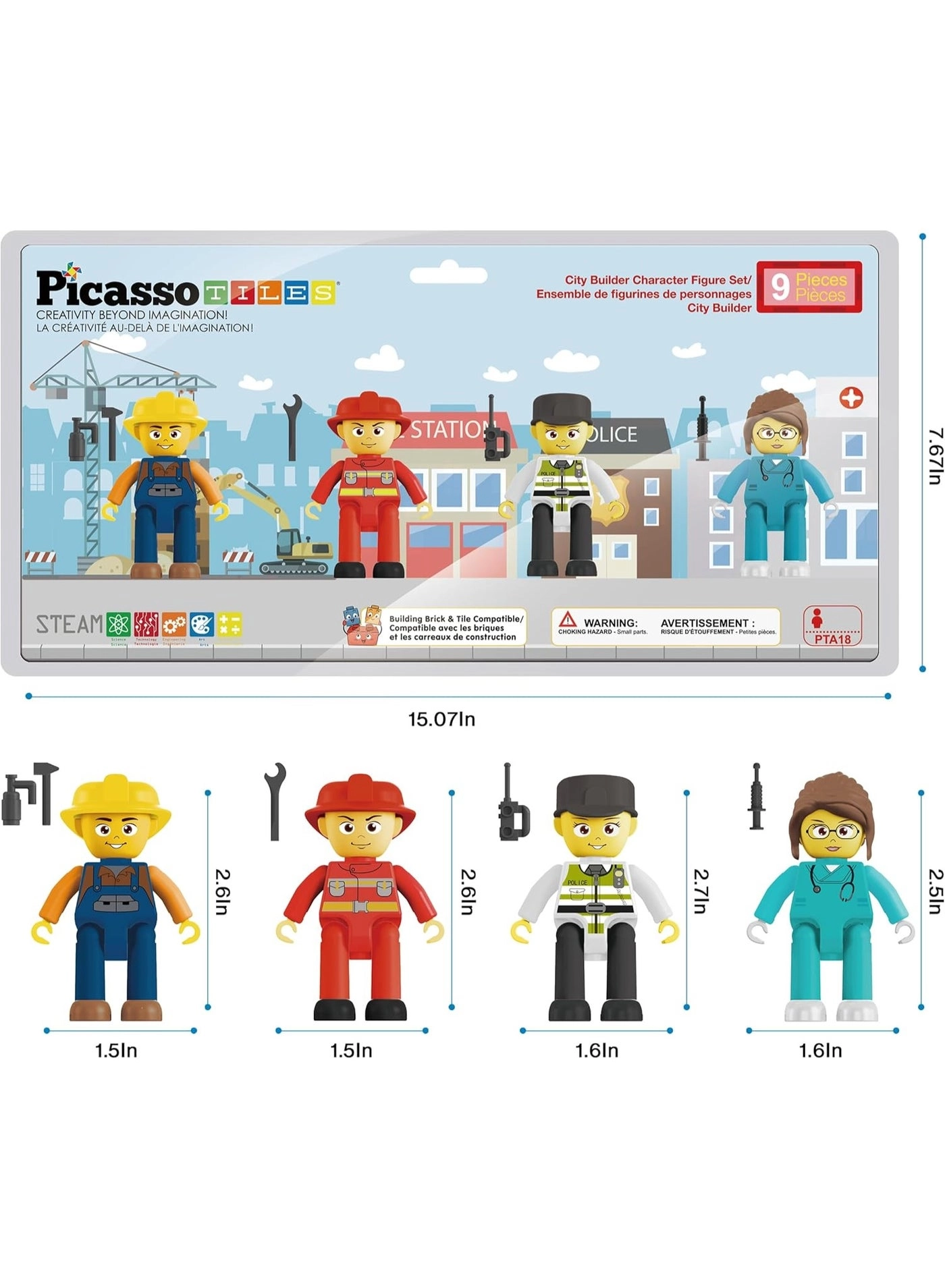 City Builder Character Figures - 4pcs