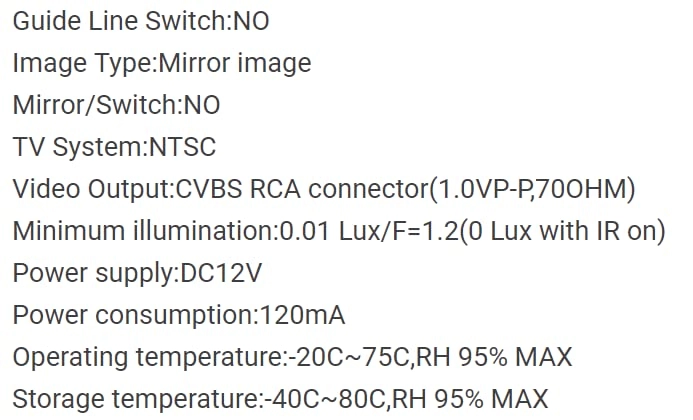 Car Rear View Camera - RCA
