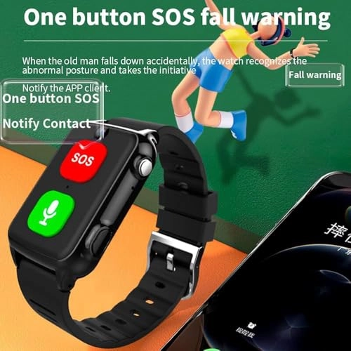 Emergency Call Bracelet - 850mAh Black Heart Rate Monitor