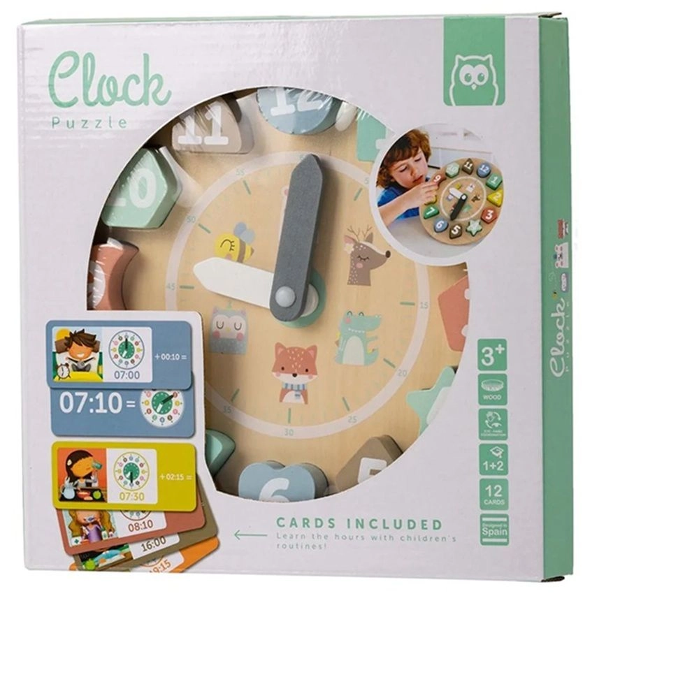 Wooden Clock Puzzle - 3+