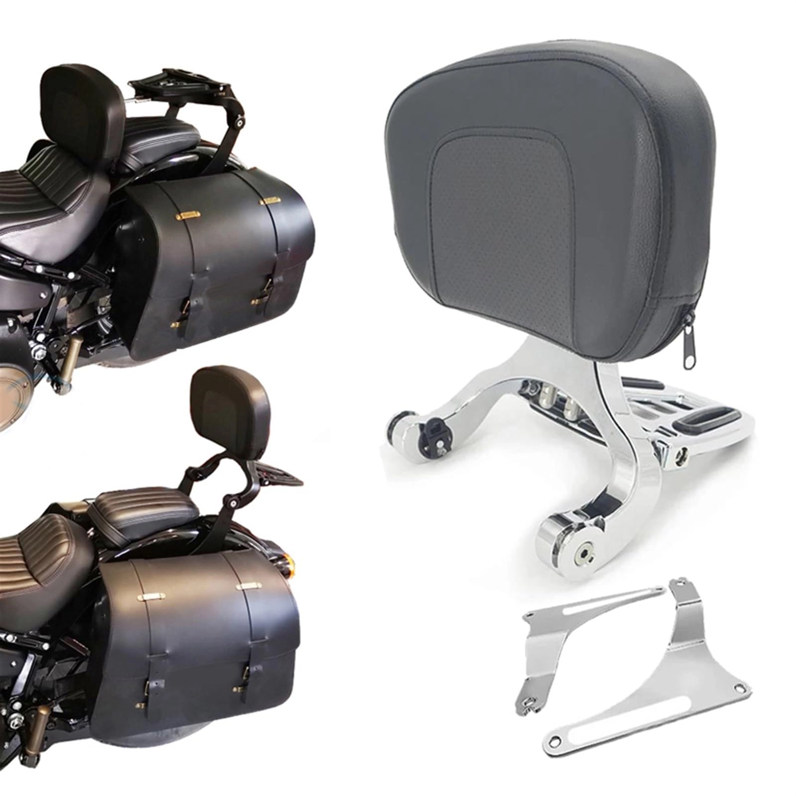 DCXXAN Multipurpose Driver Passenger Backrest (Sissy Bar) - Harley Breakout 2013 2014 2015 2016 2017 2018 2019 2020 2021 Fat Boy 2018-2022
