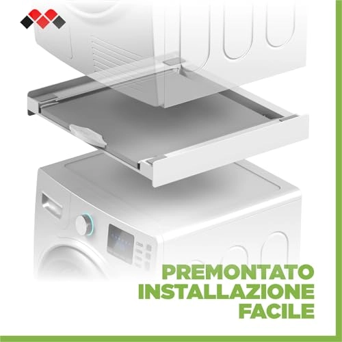 Base Tower Evo L60 - Compatible with all front-loading washer-dryers (minimum deep 45cm and maximum height 60 cm) and with all front-loading tumble dryers even if they are more than 60 cm deep