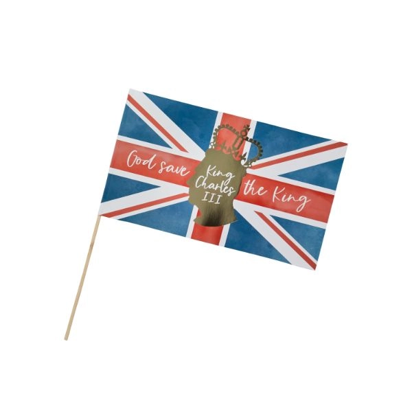 Party Zone King Charles Paper Flags - 6Pcs