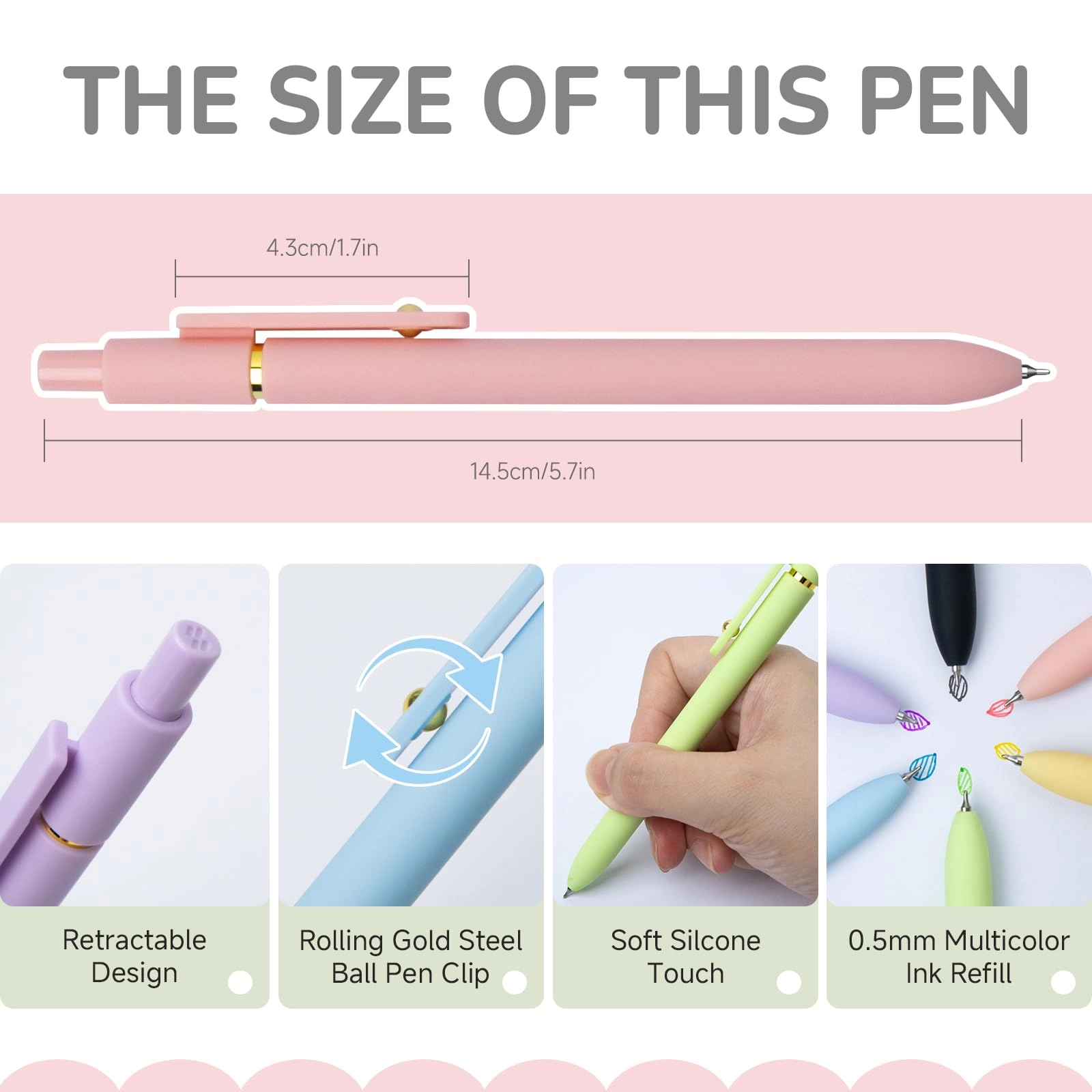 Color Pens - 6 Pcs 0.5mm
