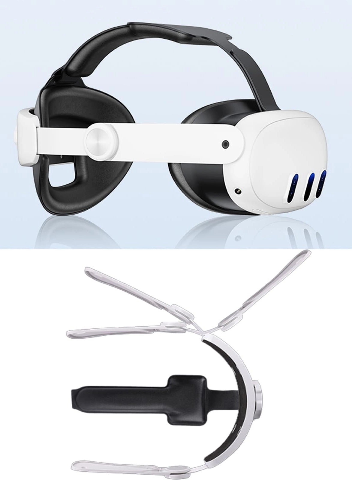 Head Strap - Oculus Quest 3 3-in-1 Adjustable Halo Headband