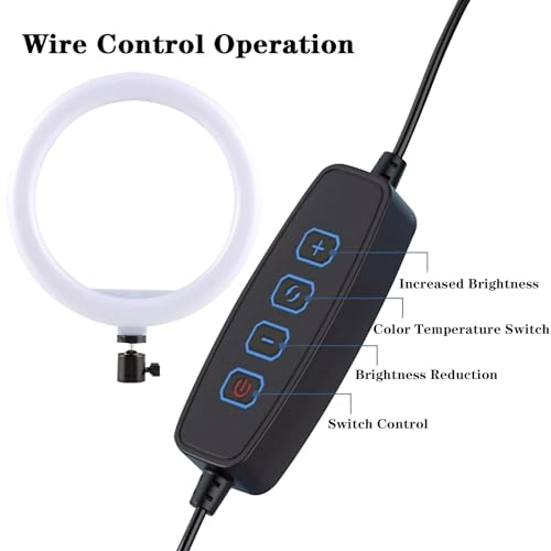 Selfie Ring Light - 3 Light Modes 10 Brightness Levels USB Powered