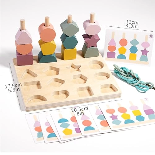 Wooden Beads Sequencing Toy Set - 2 - 12 months 21 piece(s)